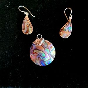 Abalone/Sterling Set
